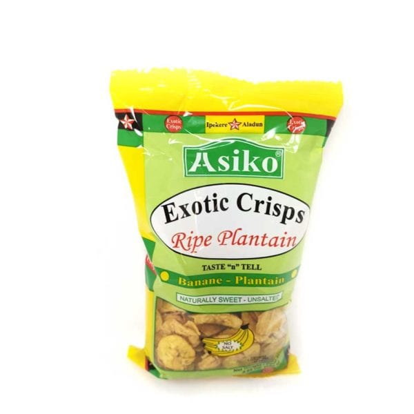 Asiko Exotic Crisps Ripe Plantain (Unsalted)