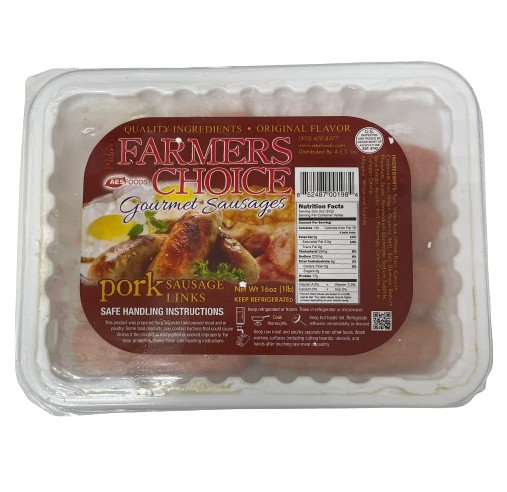 Farmers Choice PORK Sausages LINKS (1Lbs)