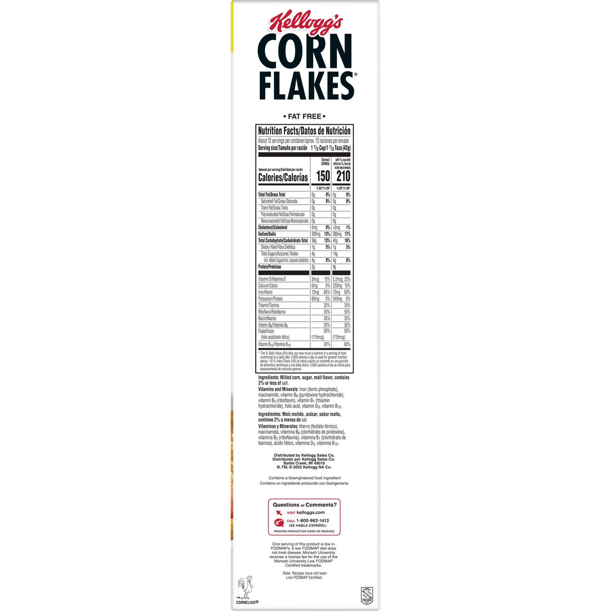 Millville Corn Flakes Cereal 18 Oz, 1lb 2 Oz, 510g