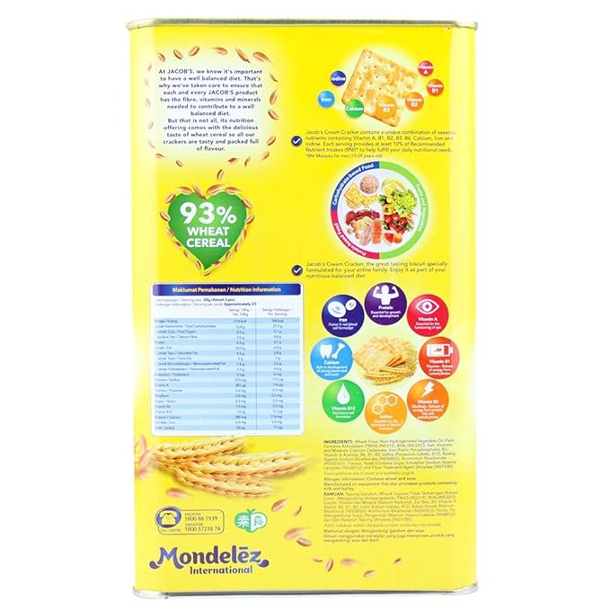 Jacobs Original Cream Cracker Contain Wheat Cereal 700g (26 Oz)