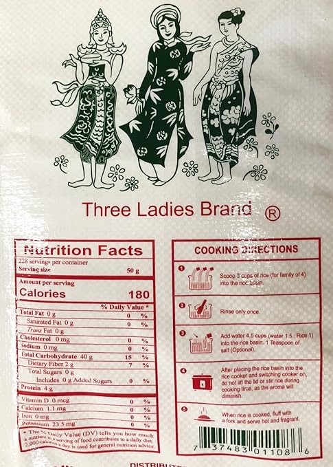 Three Ladies Brands Jasmine Rice (25lbs)
