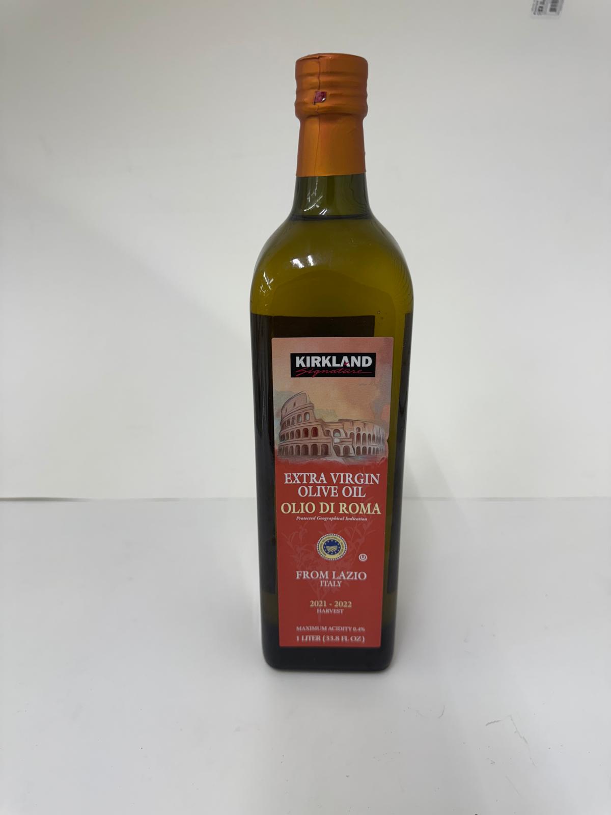 Kirkland Signature Extra Virgin Oliver Oil From LAZIO ITALY 1L (33.8Fl Oz)