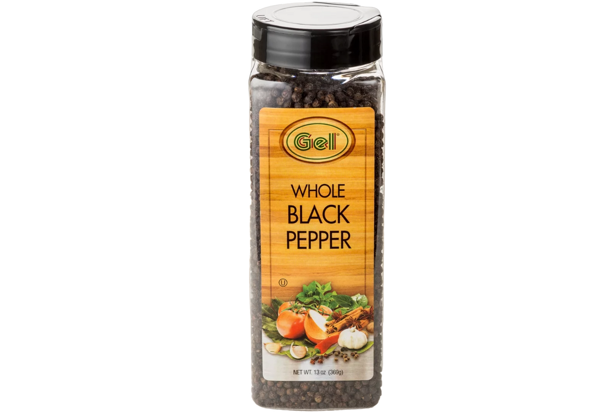 Gel Whole Black Pepper 13 oz, (369g)