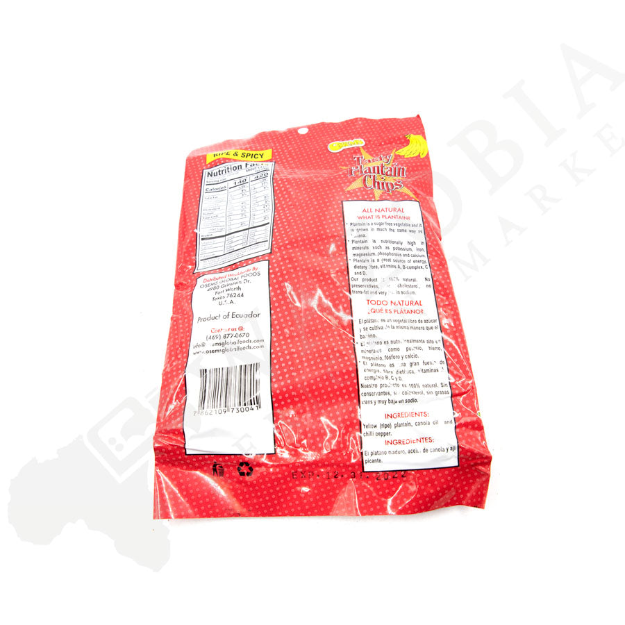 Osems Tasty Plantain Strips Chips (Red: Sweet N Spicy)