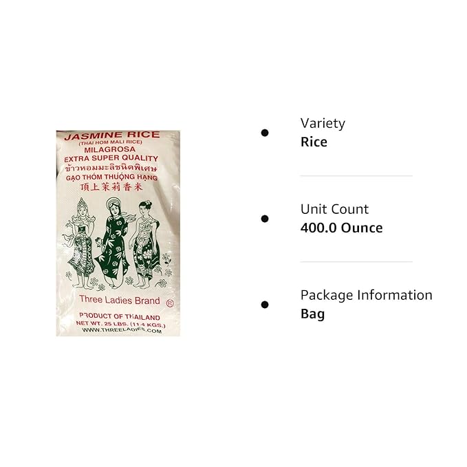 Three Ladies Brands Jasmine Rice (25lbs)