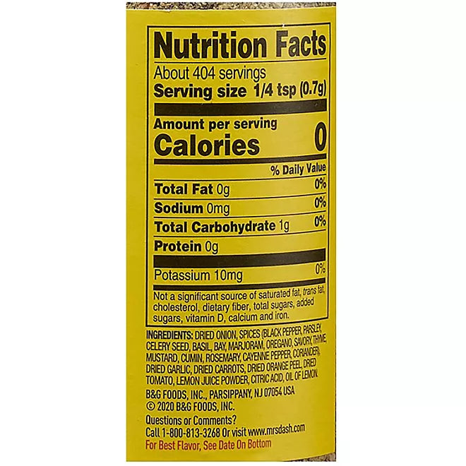 Mrs Dash Original Blend Salt-free 10 Oz, 283g