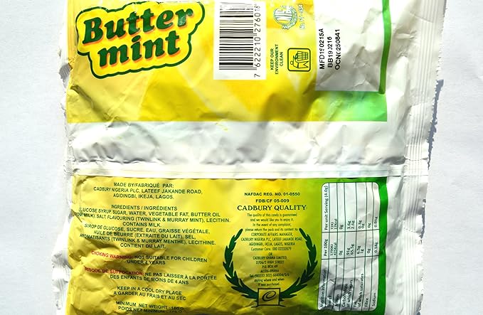 Butter Mint Rich Butter And Mint Candy  (40 Ct.)