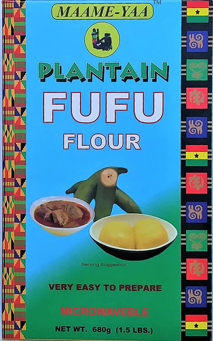 Maame-Yaa Plantain Fufu Flour BOX  (1.5 Lb) 680g