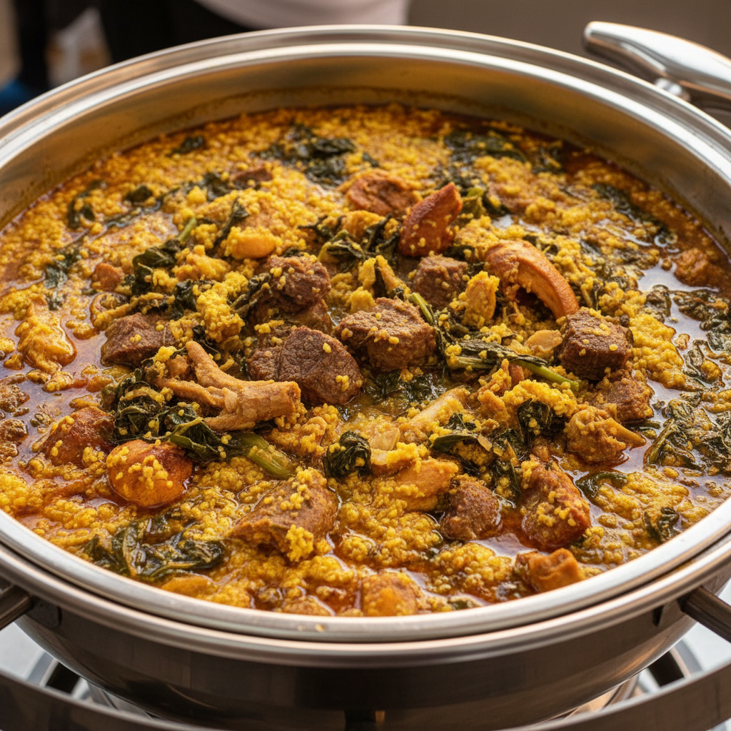 Egusi Soup - Catering Cooler