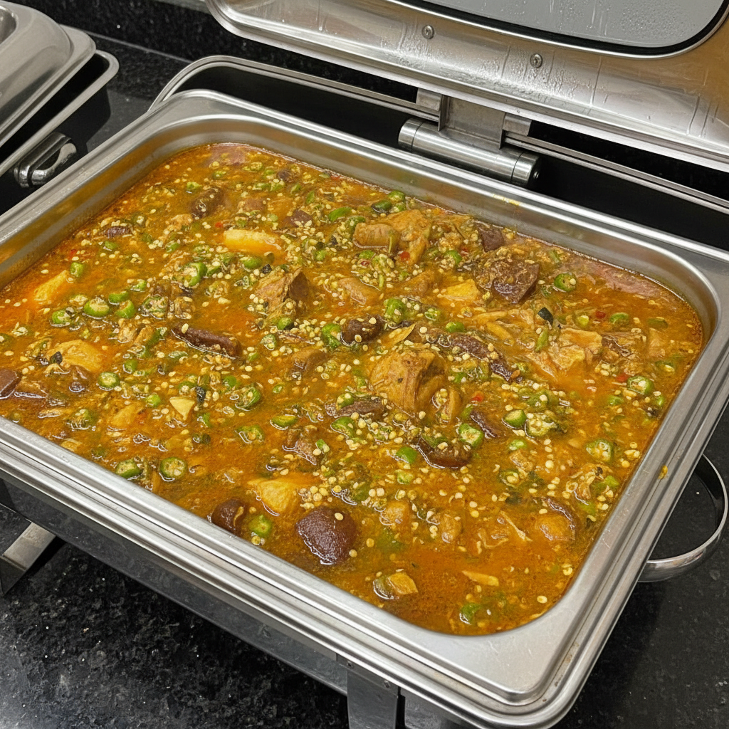 Okro Soup - Catering Cooler