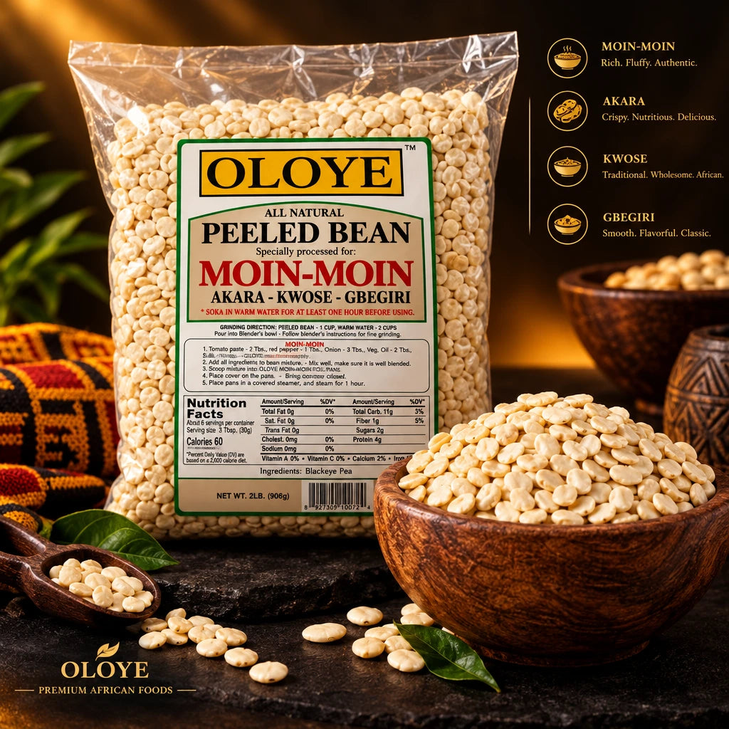 Oloye Peeled Beans for Moin-Moin Akara-Kwose-Gbegiri